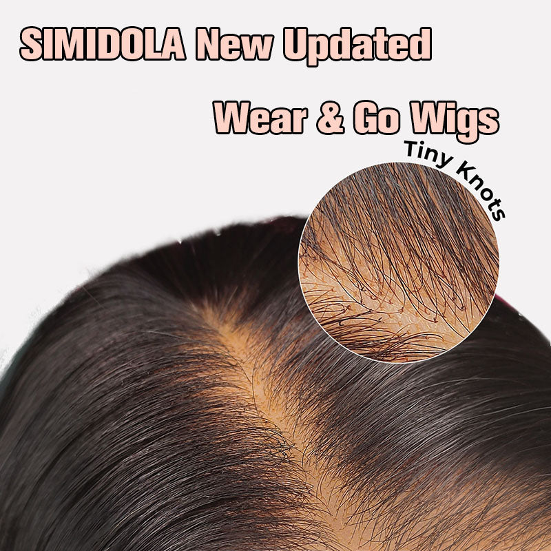 Pre-Bleached invisible Tiny Knots: SIMIDOLA New Updated Wear & Go Wigs