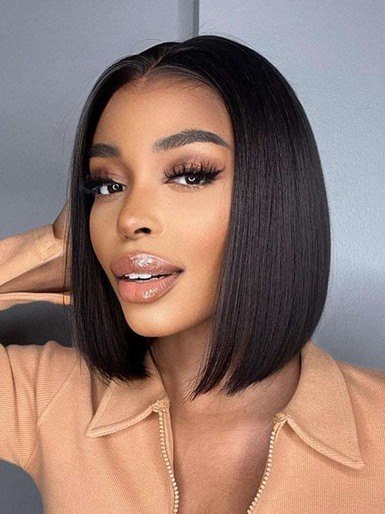 Pre-Plucked |Wear & Go Glueless 4x6 HD Lace Silky Straight Bob Wig