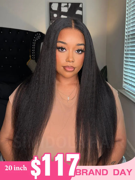 Limited Flash Sale |20'=$117 Simidola Wear & Go Glueless 4x6 Kinky Straight Hair Wig