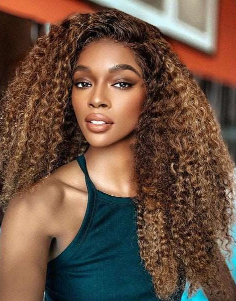 Simidola Gorgeous 4x4 /13x4 HD Lace Highlights Ombre Water Wave Frontal Wig