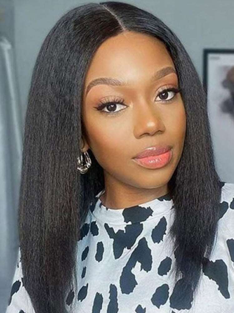 Simidola  4x4/13x4 Transparent Lace Kinky Straight Bob Wig