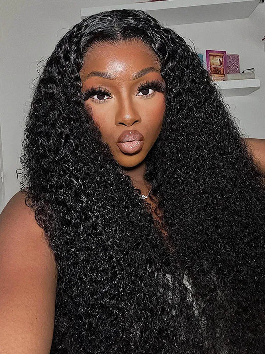 Simidola 13x4 HD Lace 200% Denisty Kinky Curly Wig Natural Pre Plucked