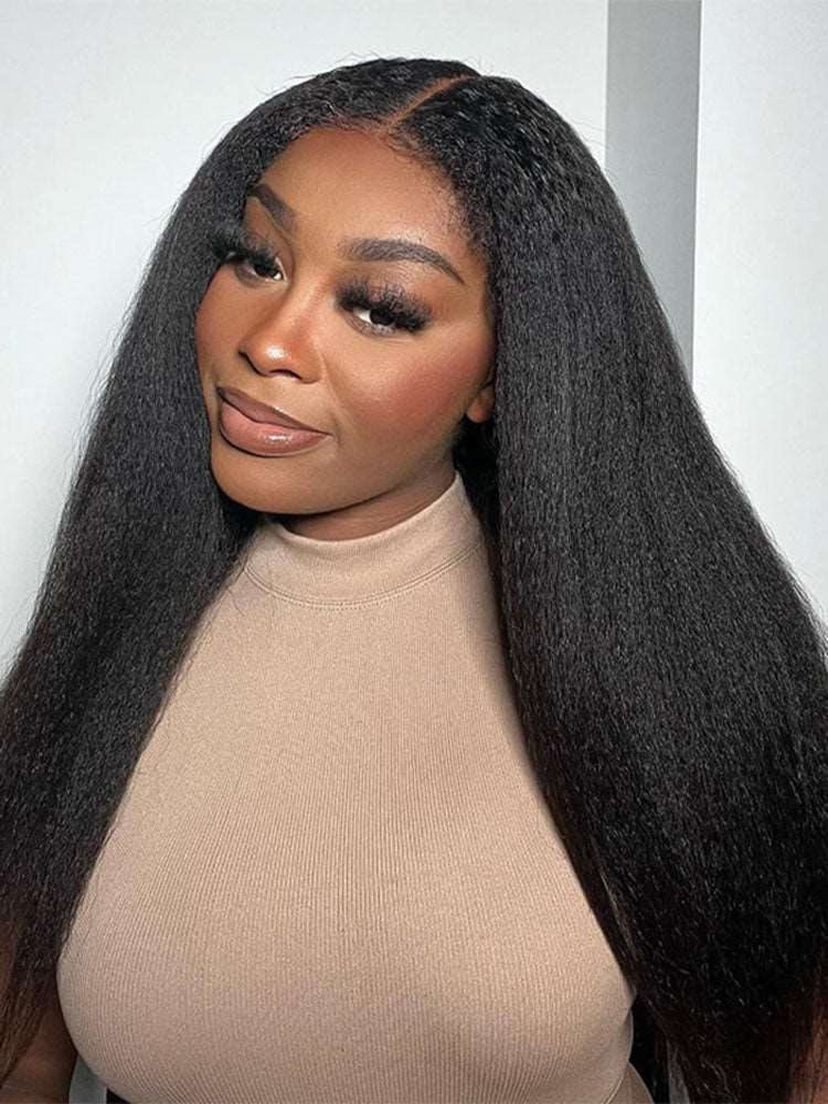 Simidola 13x6 HD Lace 200% Density Kinky Straight Wig