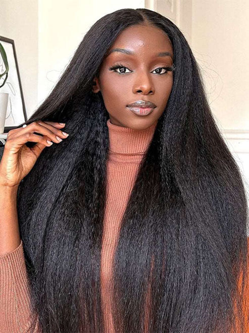 Simidola 13x4 HD Lace 200% Density Kinky Straight Lace Front Wig