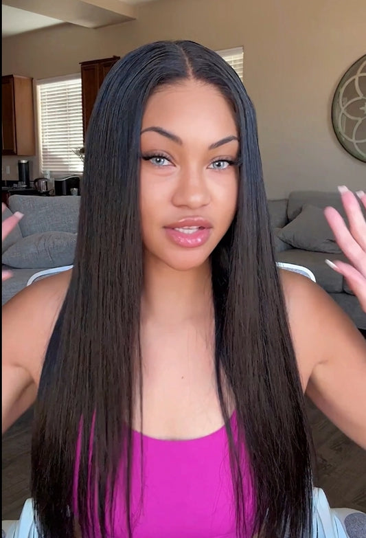 @brittneyenora Same 24 inch M-CAP Wear Go 9x6 HD Lace Tiny Knots Straight Hair Glueless Wig