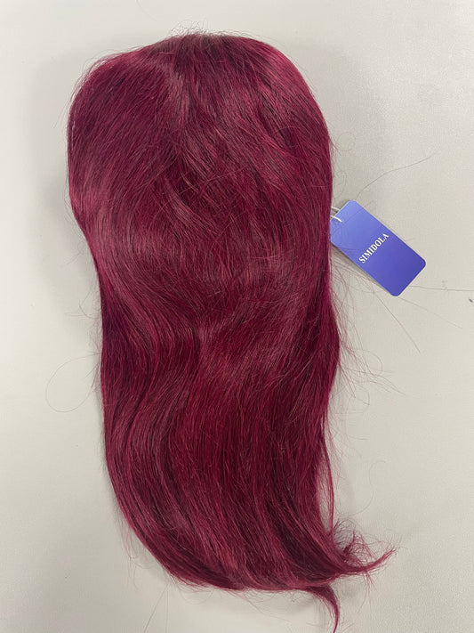 Simidola 99J Red Silky Straight 13x6 Frontal Lace Human Hair  Wig