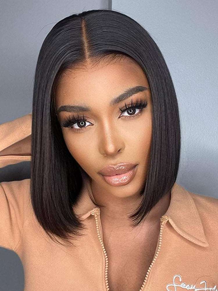 Pre-Plucked |Wear & Go Glueless 4x6 HD Lace Silky Straight Bob Wig