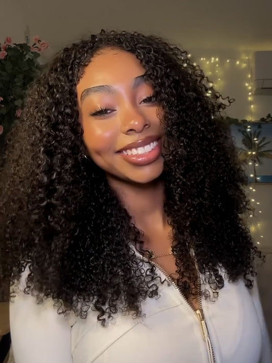 @.imchandiii Same 20inch Simidola Glueless Afro Curly 3 In 1 Half Wig Drawstring Band Wear Go Wig