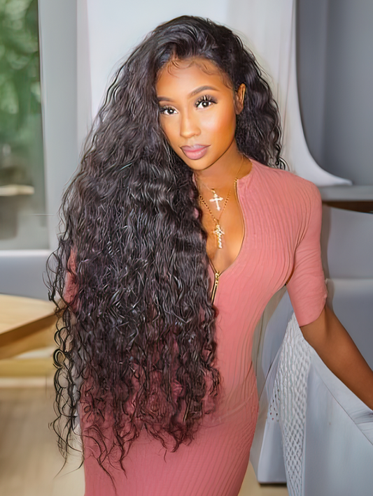 Simidola 5x5 Lace 200% Density Deep Wave Closure Wig