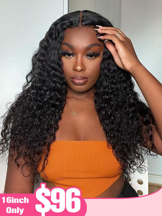 Limited Flash Sale |16’’ Wear & Go Glueless 4x6 Water Wave Closure Wig