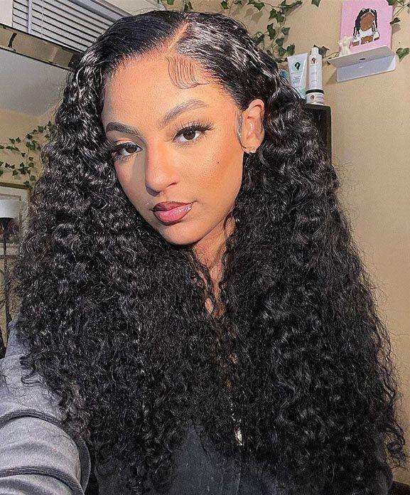 Simidola 360 Transparent Lace Kinky Curly 180% Density Human Hair Wig