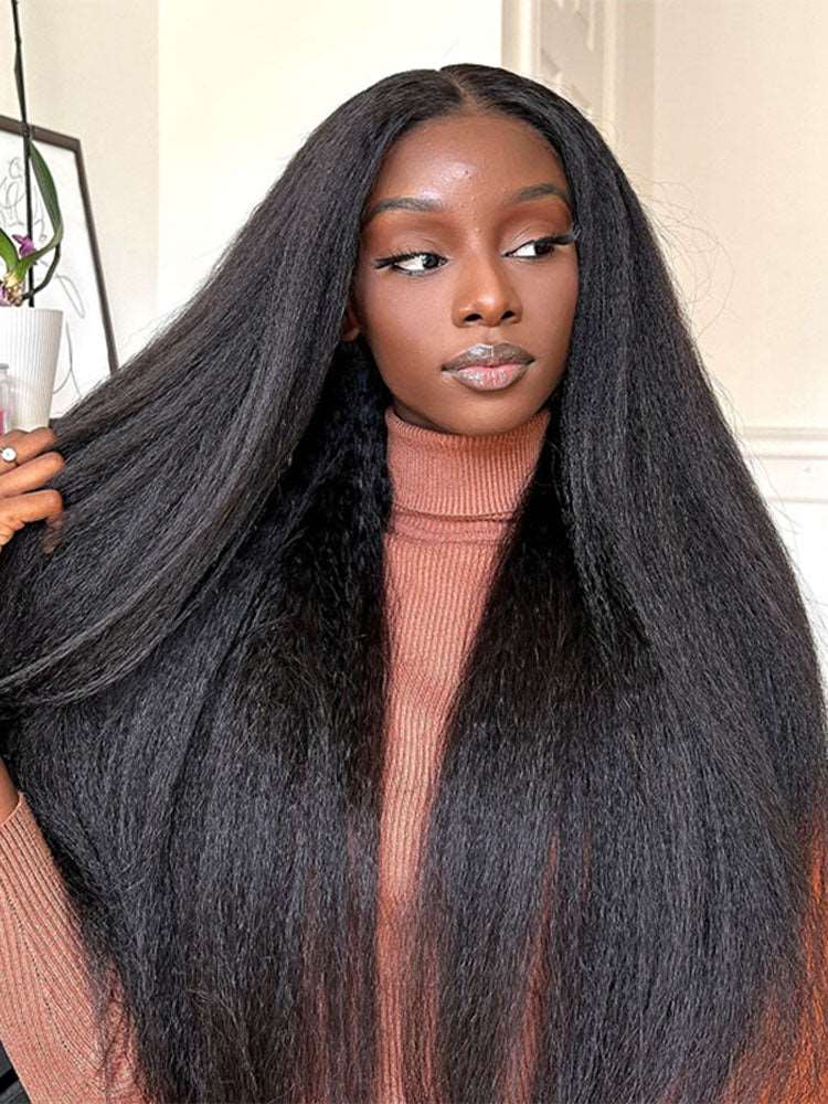 Simidola 13x6 HD Lace 200% Density Kinky Straight Wig