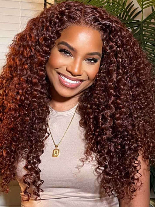 Pre-Plucked | Simidola Reddish Brown Wear Go 4x6 Lace Deep Wave Wig