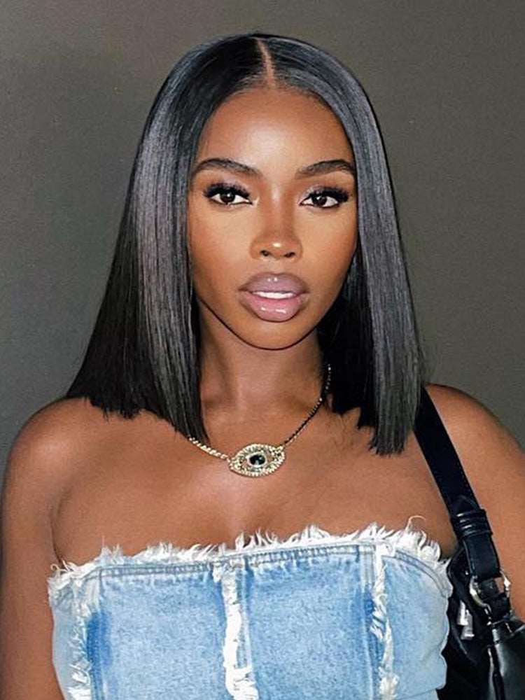 Pre-Plucked |Wear & Go Glueless 4x6 HD Lace Silky Straight Bob Wig