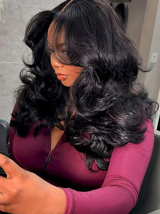 New In | Face-Framing Layered Cut Body Wave Pre-Bleached Wear Go Wig 9x6 Lace Tiny Knots Glueless Wig
