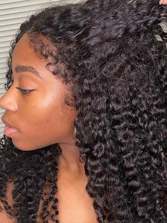 Simidola 4C Edges | Type 4C Kinky Edges Human Hair Wigs Kinky Curly 13x6 Lace Frontal Wig With Realistic Hairline