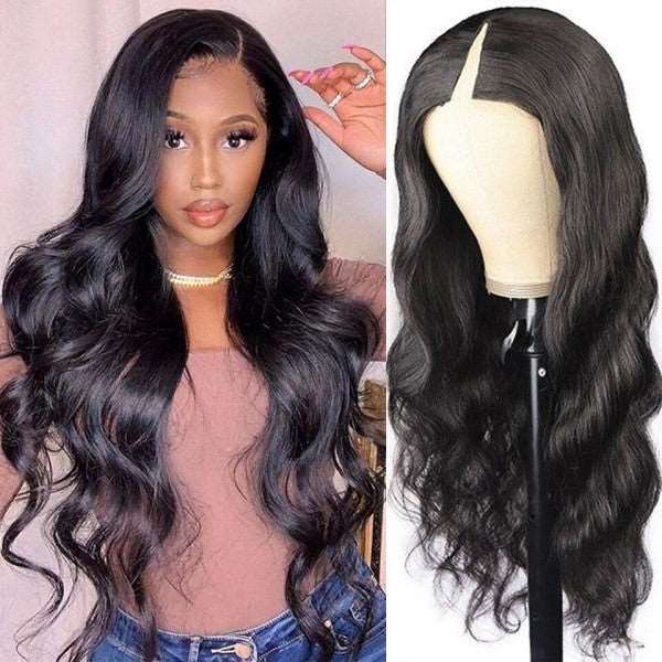 Flash Deal | Simidola U Part Body Wave Natural Black Color Human Hair Wig