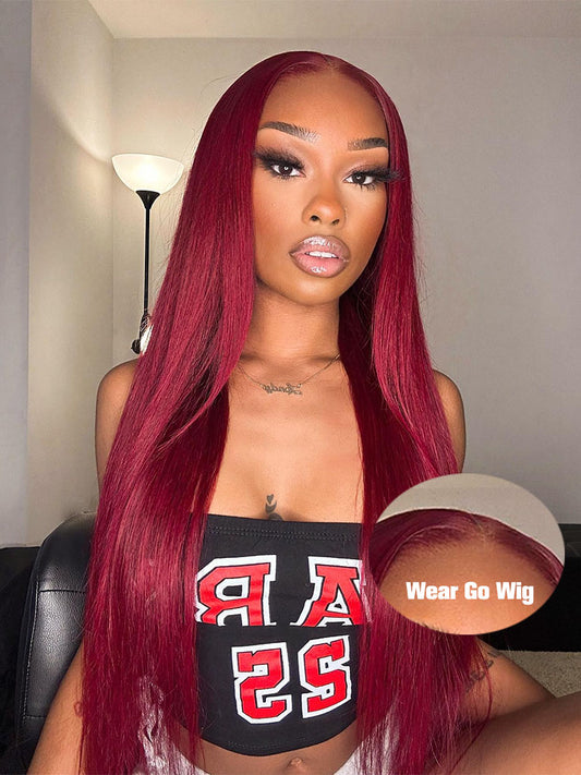 Pre-Plucked | Simidola 99J Wear Go 4x6 Lace Straight Hair Wig