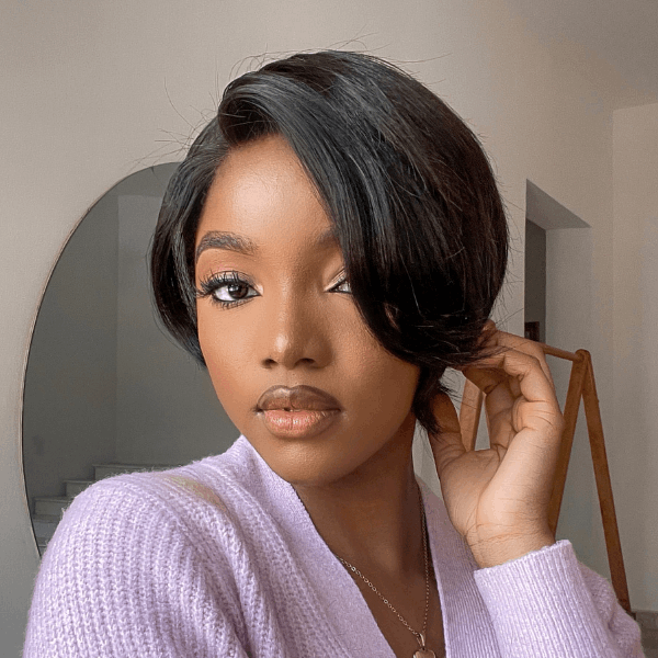 Simidola Affordable 5x5 HD Lace Closure Short Pixie Cut Wig