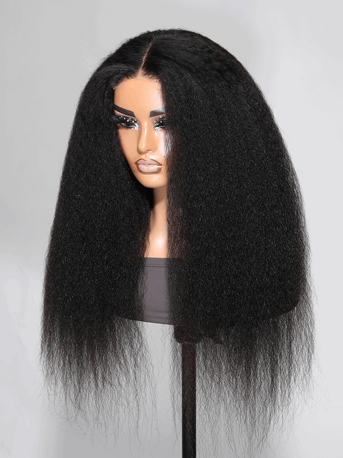 Simidola 360 Transparent Lace Kinky Straight 180 Density Frontal Wig