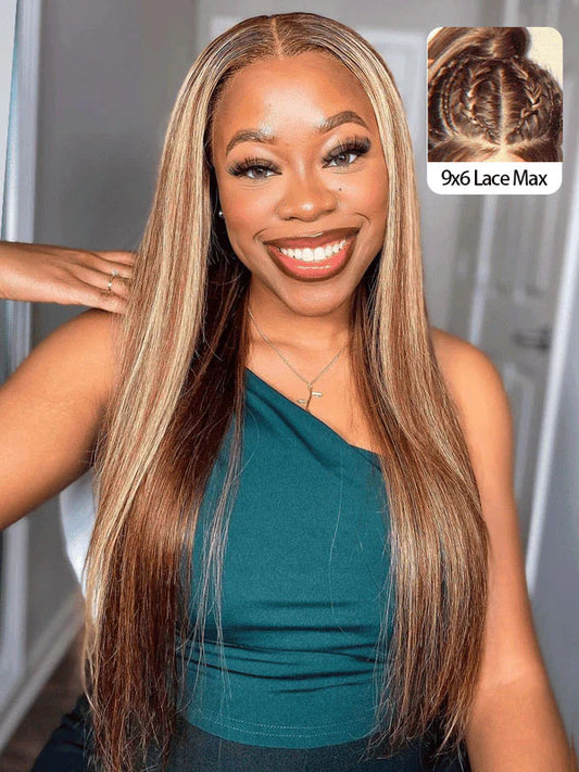 Simidola M-CAP Wear Go 9x6 HD Lace Tiny Knots Highlight Color Straight Glueless Wig