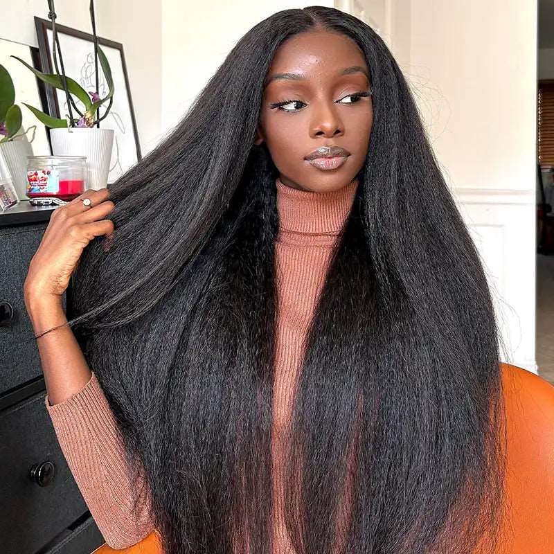 Simidola Pre Cut 4x6 HD Lace Kinky Straight Wear & Go Glueless Lace Closure Wig Beginner Friendly