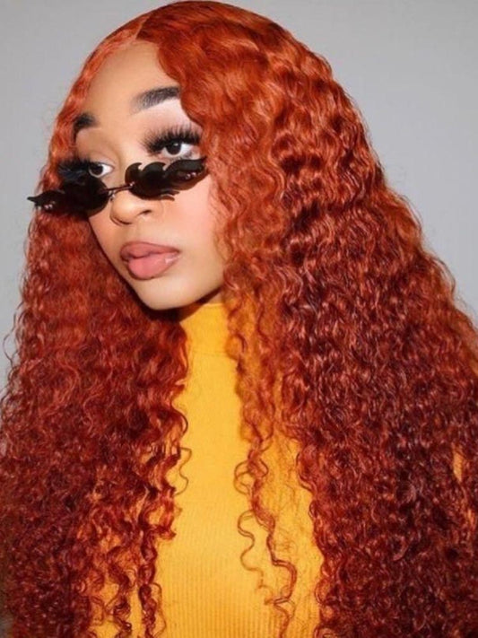 Simidola Ginger Color Kinky Curly Lace Front Wig