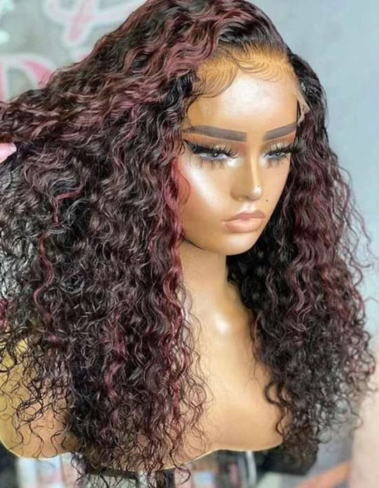 Simidola 13x4 HD Lace Valeria Violet Tails Highlight Deep Wave Front Wig | Limited Design