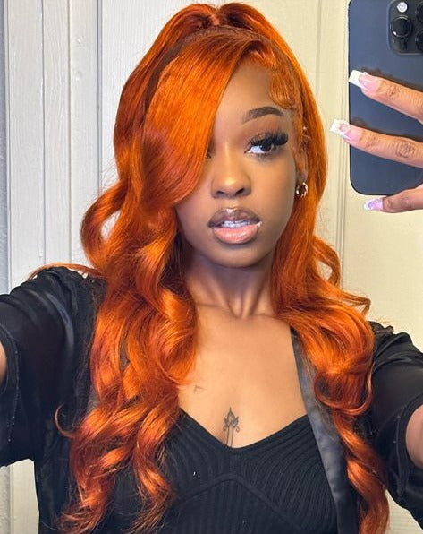 @iam0na Same 22 Inch Ginger Body Wave Lace Front Wig