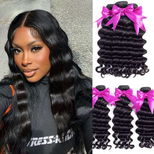 Simidola 3Pcs 10A Loose Deep Wave Best Virgin Human Hair Bundles