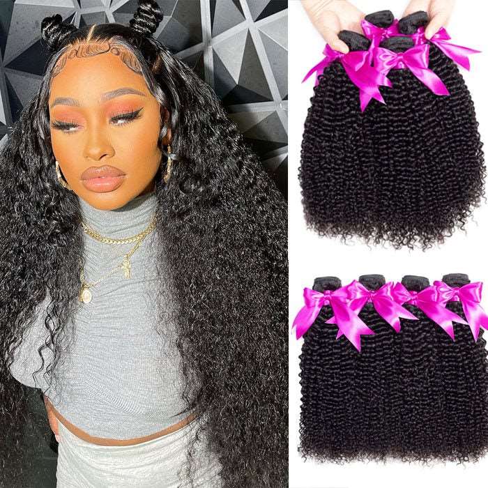 Simidola 4Pcs 10A Kinky Curly Best Virgin Human Hair Bundles