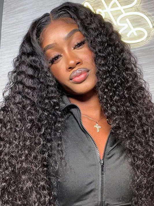 Simidola Pre-bleached 4x4 Pre-cut Pre-plucked Deep Wave Wear Go Glueless Wig