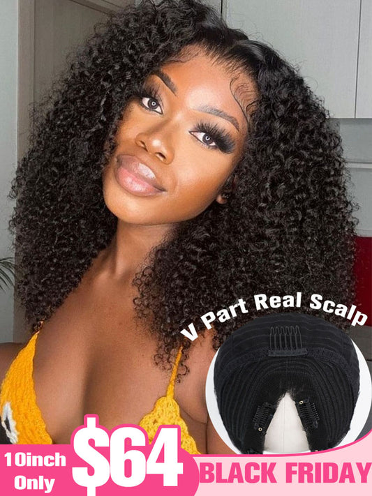 Limited Flash Sale | Simidola V Part Kinky Curly Beginner Friendly Human Hair Wig