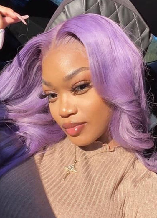 Simidola Light Purple Color Body Wave Frontal Wig