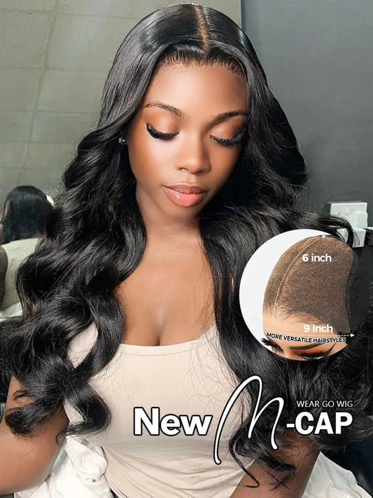 Simidola M-CAP Wear Go 9x6 HD Lace Pre Bleached Tiny Knots Body Wave Glueless Wig