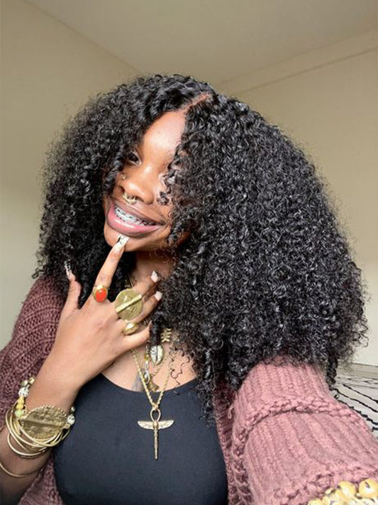 @c6n5v Same 20inch Simidola Pre-bleached 4x4 Pre-cut Kinky Curly Wear Go Glueless Wig