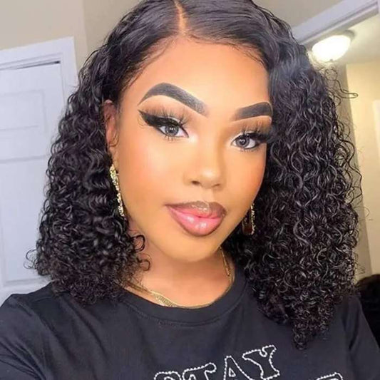 Simidola 4x4 Transparent Lace Deep Curly Closure Bob Wig | Flash Deal