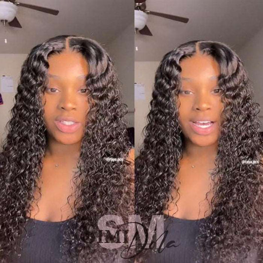 20 inches Tiktok Influencer @raya.pcs Same Pre Cut 4x6 HD Lace Water Wave Wear & Go Glueless Wig