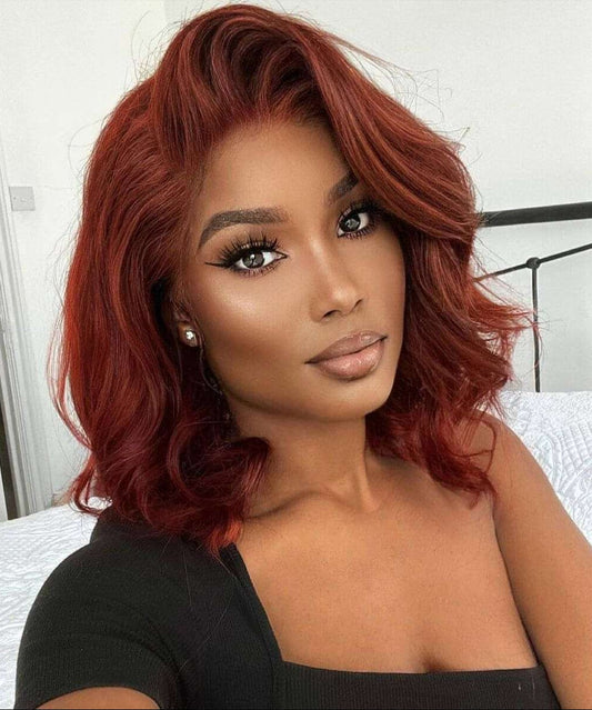 Simidola 4x4/13x4 Lace Reddish Brown #33 Body Wave Lace Bob Wig