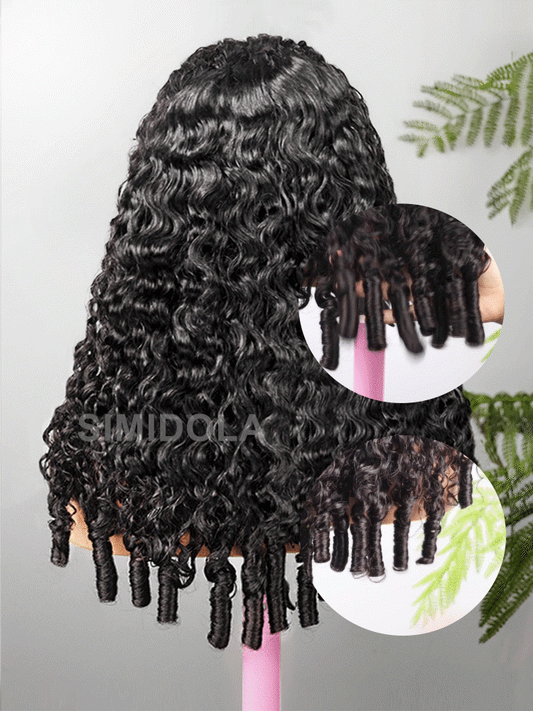 New In | Simidola Raw Burmese Curly Human Hair Wear Go Wig With Elastic Drawstring Seamless Flip Over Wig for Beginners