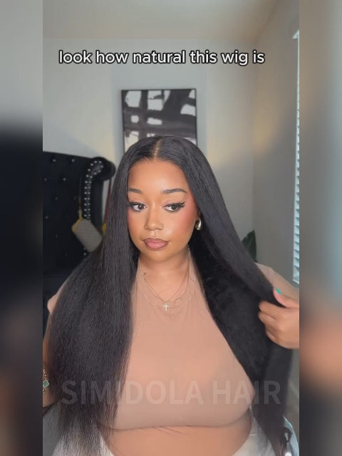 @chanellyhailey Same 24 inch M-CAP Wear Go 9x6 HD Lace Pre Bleached Tiny Knots Kinky Straight Glueless Wig