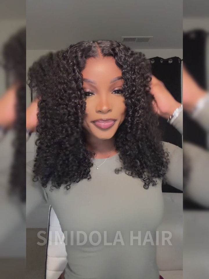 Simidola M-CAP Wear Go 9x6 HD Lace Pre Bleached Tiny Knots Kinky Curly Bob Wig