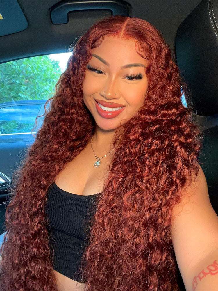 Pre-Plucked | Simidola Reddish Brown Wear Go 4x6 Lace Water Wave Wig