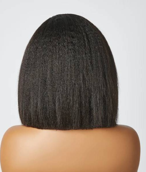 Simidola 4C Edges | 5x5 Undetectable HD Lace Kinky Straight Bob Wig