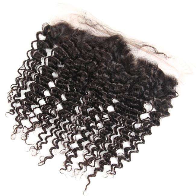 Simidola 1Pc Deep Wave Pre Plucked Lace Frontal