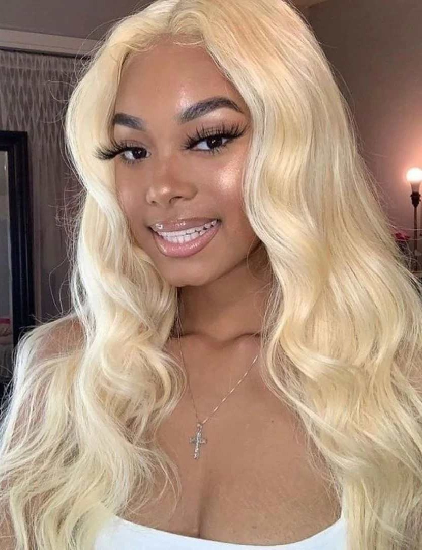 Simidola 4x4 Transparent Lace 613 Blonde Body Wave Human Hair Wig